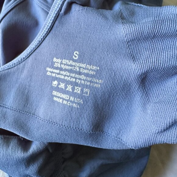 POPILUSH {NWT} The Shapewear Romper | Small | dusty blue | workout jumpsuit - Picture 7 of 11